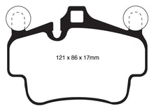 Cargar imagen en el visor de la galería, EBC 07-08 Porsche 911 (997) (Cast Iron Rotor only) 3.6 Carrera 2 Yellowstuff Front Brake Pads