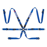 Sparco Belt Prime H7 6 Point 2in Blue Harness