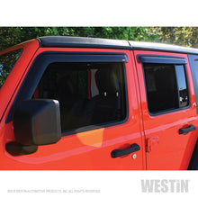 Cargar imagen en el visor de la galería, Westin 2018-2019 Jeep Wrangler JL Unlimited Wade Slim Wind Deflector 4pc - Smoke