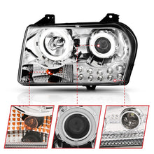 Cargar imagen en el visor de la galería, ANZO 2005-2010 Chrysler 300 Projector Headlights w/ Halo Chrome