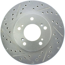 Cargar imagen en el visor de la galería, StopTech Select Sport 97-01 Acura Integra Sport Drilled &amp; Slotted Right Rotor