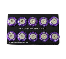 Cargar imagen en el visor de la galería, NRG Fender Washer Kit w/Rivets For Plastic (Purple) - Set of 10