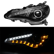 Cargar imagen en el visor de la galería, Spyder Subaru BRZ 12-14 Projector Headlights- DRL LED Black PRO-YD-SUBRZ12-BK