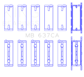 King Engine Bearings BMW S85B50A Main Bearing Set