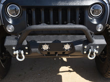 Cargar imagen en el visor de la galería, DV8 Offroad 07-18 Jeep Wrangler JK/JL FS-11 Stubby Mid Length Steel Front Bumper w/ Winch Plate