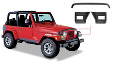 Cargar imagen en el visor de la galería, Bushwacker 97-06 Jeep Wrangler Trail Armor Hood Stone Guard and 2 Front Corners - Black