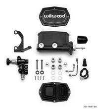 Cargar imagen en el visor de la galería, Wilwood Compact Tandem M/C - 7/8in Bore - w/Bracket and Valve (Pushrod) - Black