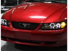 Load image into Gallery viewer, Spyder Ford Mustang 99-04 Projector Headlights LED Halo Black High H1 Low H1 PRO-YD-FM99-1PC-AM-BK