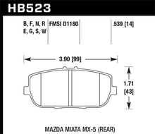 Cargar imagen en el visor de la galería, Hawk 2006-2006 Mazda MX-5 Miata Club Spec HPS 5.0 Rear Brake Pads