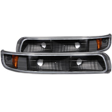 Cargar imagen en el visor de la galería, ANZO 1999-2002 Chevrolet Silverado 1500 Euro Parking Lights Black w/ Amber Reflector