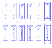 Cargar imagen en el visor de la galería, King Engine Bearings BMW S85B50A Crankshaft Main Bearings - Size STD