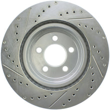 Cargar imagen en el visor de la galería, StopTech Select Sport 10-14 Dodge Challenger Drilled and Slotted Front Left Brake Rotor