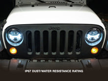 Cargar imagen en el visor de la galería, Raxiom 07-18 Jeep Wrangler JK LED Halo Headlights- Black Housing (Clear Lens)