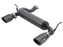 Cargar imagen en el visor de la galería, aFe Rebel Series 2.5in 409 SS Axle-Back Exhaust w/ Black Tips 2007+ Jeep Wrangler (JK) V6 3.6L/3.8L