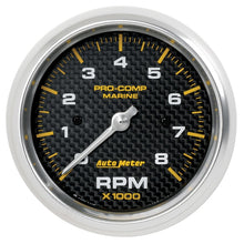 Cargar imagen en el visor de la galería, Autometer Marine Carbon Fiber 3-3/8in 8k RPM Tachometer