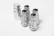 Cargar imagen en el visor de la galería, Wheel Mate 12x1.50 48mm Muteki SR48 Satin Silver Open End Locking Lug Nut - Set of 4