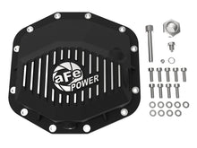 Cargar imagen en el visor de la galería, aFe POWER 21-22 Ram1500 TRX Hemi V8 6.2L PRO Series Rear Diff Cover Black w/Machined Fins &amp; Gear Oil