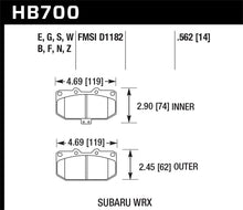Cargar imagen en el visor de la galería, Hawk 06-07 Subaru Impreza WRX DTC-30 Front Race Brake Pads