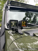 Cargar imagen en el visor de la galería, Go Rhino 18-20 Jeep Wrangler JL/JLU/Gladiator JT Light Mount - Two 3in Cubes