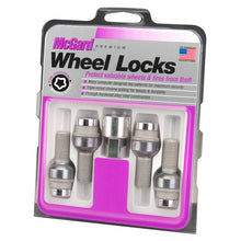 Cargar imagen en el visor de la galería, McGard Wheel Lock Bolt Set - 4pk. (Radius Seat) M14X1.5 / 17mm Hex / 28.2mm Shank Length - Chrome