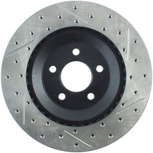 Cargar imagen en el visor de la galería, StopTech 94-04 Ford Mustang SVT Cobra Slotted &amp; Drilled Sport Front Right Brake Rotor