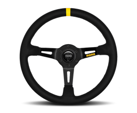 Momo MOD08 Steering Wheel 350 mm -  Black Suede/Black Spokes/1 Stripe