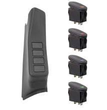 Cargar imagen en el visor de la galería, Rugged Ridge A-Pillar 4 Switch Pod Black RHD 11-18 Jeep Wrangler JK