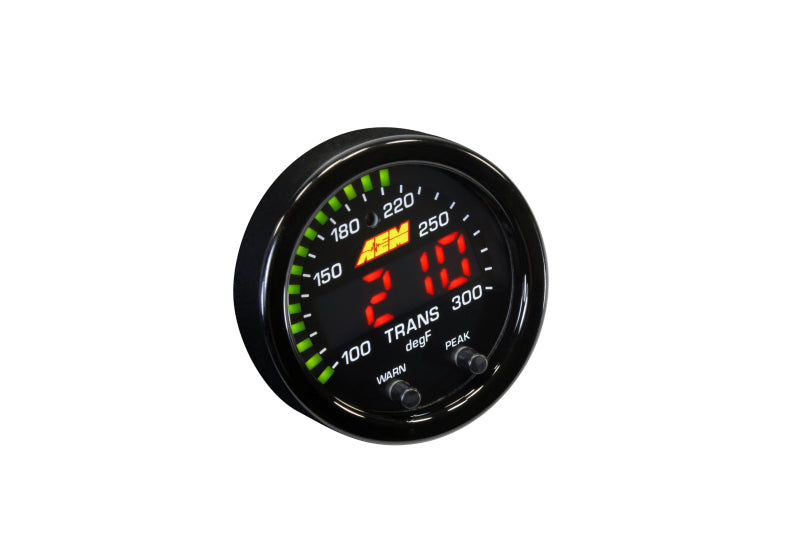 AEM X-Series Temperature 100-300F Gauge Kit (ONLY Black Bezel and Water Temp. Faceplate)