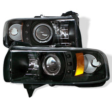 Cargar imagen en el visor de la galería, Spyder Dodge Ram 1500 94-01 94-02 Projector Headlights LED Halo LED Blk PRO-YD-DR94-HL-AM-BK