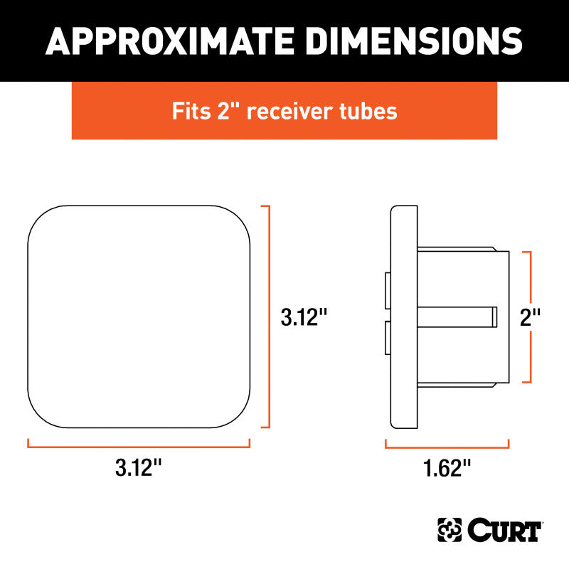 Curt 2in Rubber Hitch Tube Cover