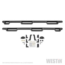 Cargar imagen en el visor de la galería, Westin 99-16 Ford F-250/350/450/550 CC (6.75ft Bed) HDX Drop Whl to Whl Nerf Step Bars - Text Blk