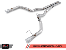 Cargar imagen en el visor de la galería, AWE Tuning S550 Mustang GT Cat-back Exhaust - Track Edition (Diamond Black Tips)