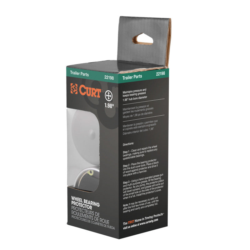 Curt 1.98in Bearing Protectors & Covers (2-Pack)