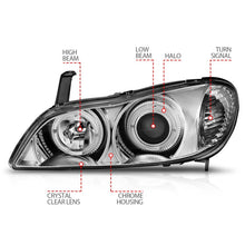 Cargar imagen en el visor de la galería, ANZO 2000-2004 Infiniti I30 Projector Headlights w/ Halo Chrome