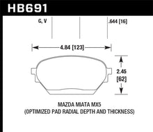 Cargar imagen en el visor de la galería, Hawk 06-14 Mazda MX-5 DTC-60 Race Front Brake Pads