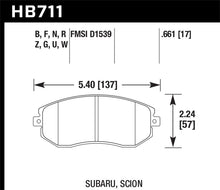 Cargar imagen en el visor de la galería, Hawk 13 Subaru BRZ/13 Legacy 2.5i / 13 Scion FR-S DTC-70 Front Race Brake Pads