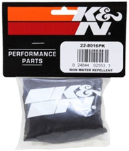 Load image into Gallery viewer, K&amp;N Universal PreCharger Round Straight Air Filter Wrap Black