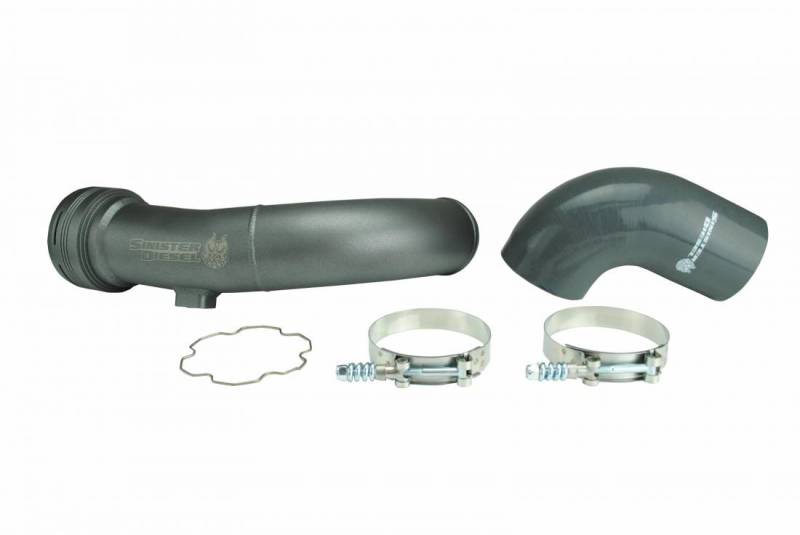 Sinister Diesel 11-16 Ford Powerstroke 6.7L Cold Side Charge Pipe (Grey)