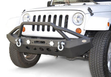 Cargar imagen en el visor de la galería, DV8 Offroad 07-18 Jeep Wrangler JK/JL FS-8 Mid Length Steel Front Bumper w/ LED Lights
