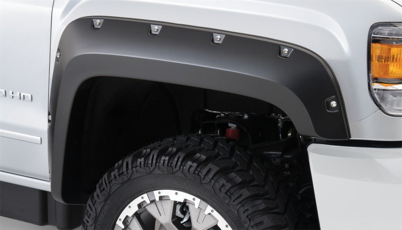 Bushwacker 15-18 GMC Sierra 2500 HD Pocket Style Flares 4pc 78.8/97.6in Bed - Black