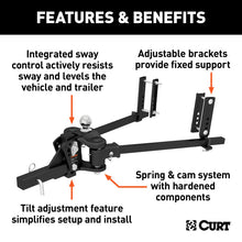 Load image into Gallery viewer, Curt TruTrack Trunnion Bar Weight Distribution System (8000-10000lbs 35-9/16in Bars)