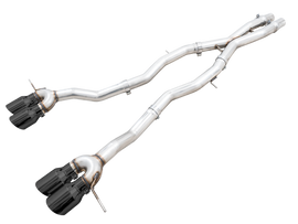 AWE Tuning Track Edition Cat-Back Exhaust for BMW G8X M3/M4 - Diamond Black Tips