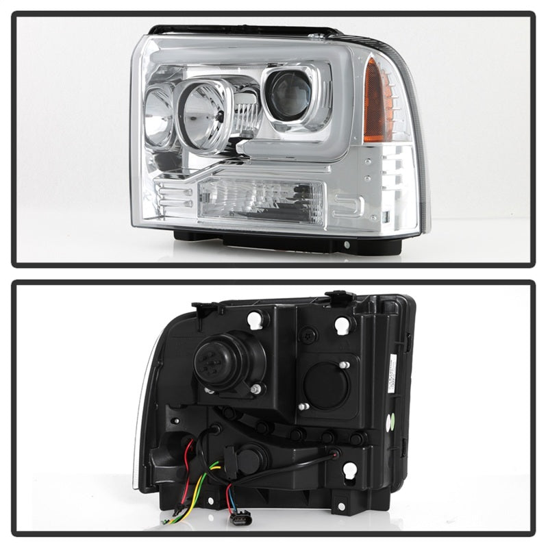 Spyder Platinum Ford F250/350/450 05-07 High-Power LED Module Proj. Headlights-Chrome (PRO-YD-FS05V2