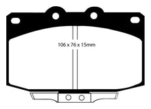 Cargar imagen en el visor de la galería, EBC 86-89 Mazda RX7 2.4 (1.3 Rotary)(Vented Rear Rotors) Bluestuff Front Brake Pads