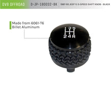 Load image into Gallery viewer, DV8 Offroad 1987-1995 Jeep YJ 5-Speed Shift Knob Black