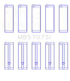 King Engine Bearings Hyundai G4KE / G4KC (Size +25) Main Bearings (Set of 5)