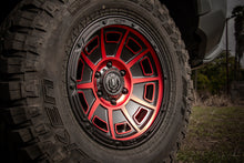 Cargar imagen en el visor de la galería, ICON Victory17x8.5 6x5.5 0mm Offset 4.75in BS Satin Black w/Red Tint Wheel