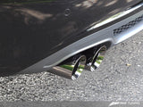 AWE Tuning Audi B8 A4 Touring Edition Exhaust - Quad Tip Diamond Black Tips - Does not fit Cabriolet