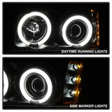 Cargar imagen en el visor de la galería, Spyder Chevy Silverado 1500 03-06 Projector HeadlightsCCFLHalo LED Blk High H1 PRO-YD-CS03-CCFL-BK