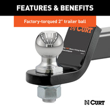 Cargar imagen en el visor de la galería, Curt Loaded Ball Mount w/2in Ball (2in Shank 7500lbs 2in Drop)